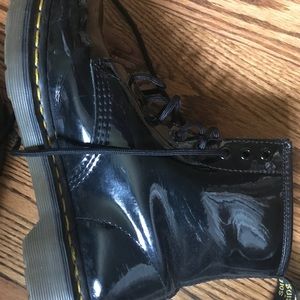 black patent doc martens